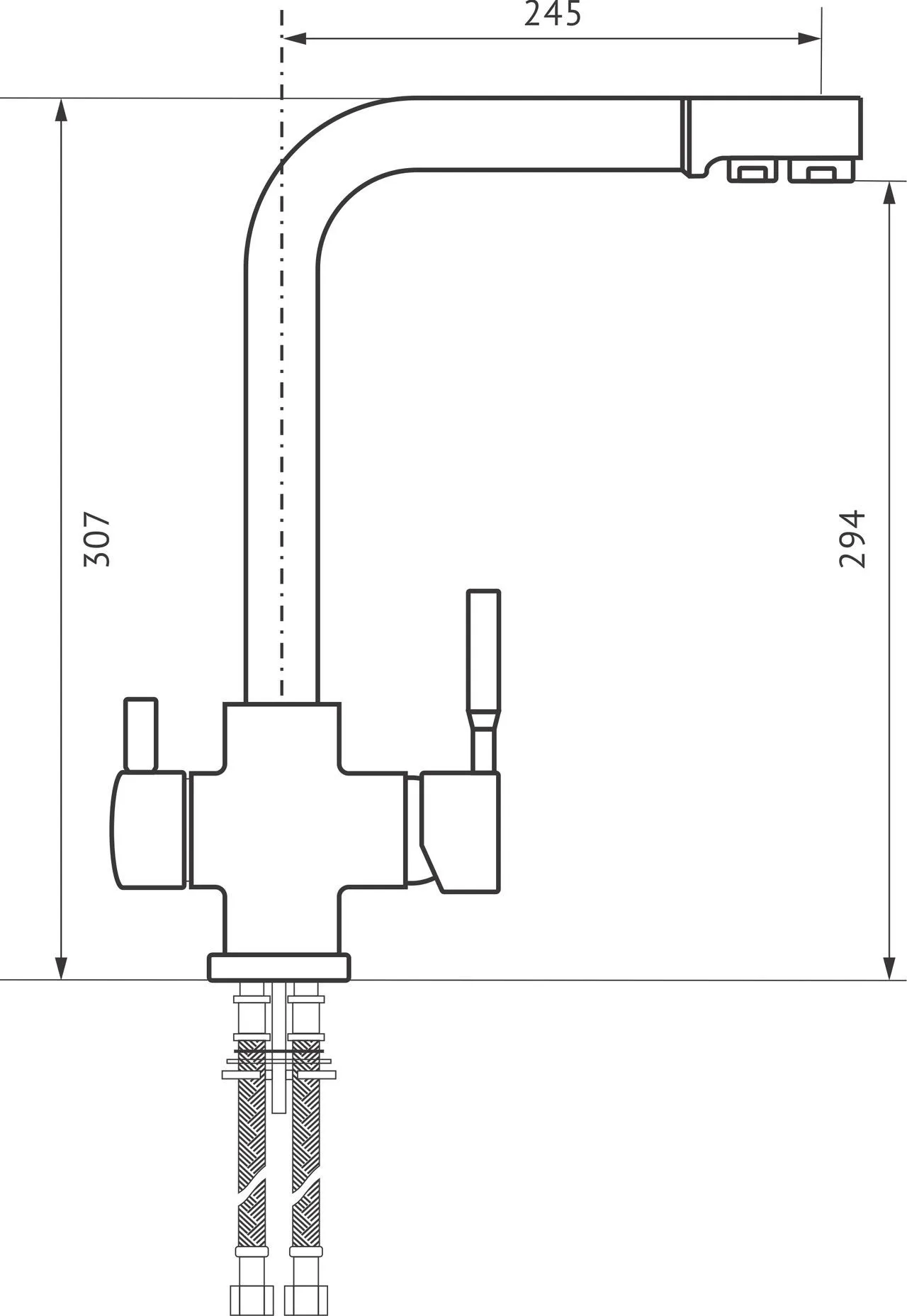 Смеситель Maxstone МS-015 белый снег глянец (2)