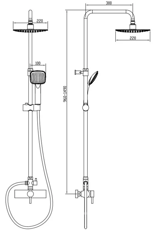 Душевая стойка MIRWELL-203set (3)