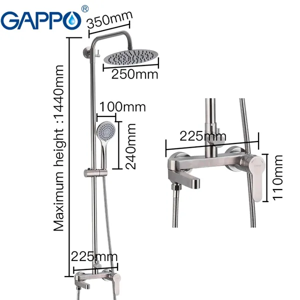 Душевая сиситема Gappo G2499-30 - 3