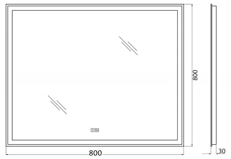 Зеркало BelBagno SPC-GRT-800-800-LED-TCH-WARM  (3)