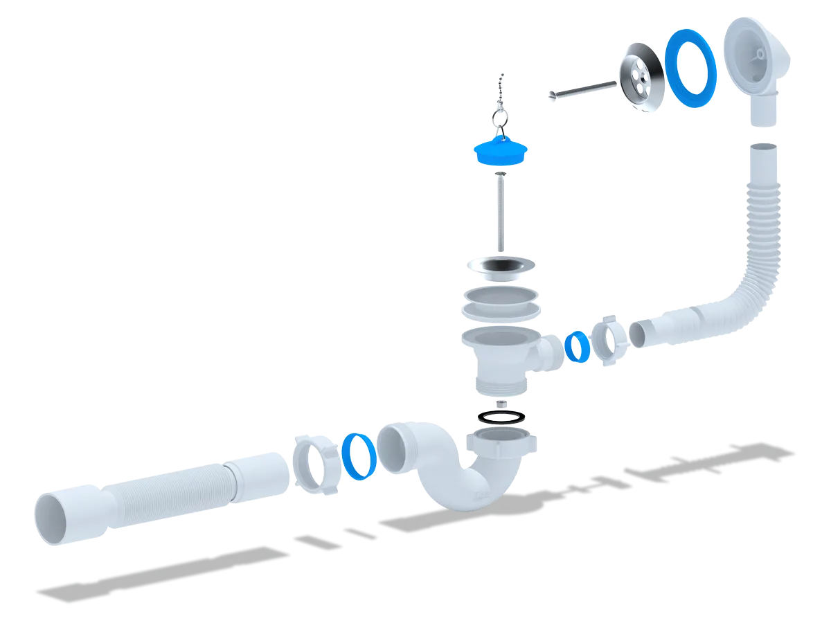 Сифон  для ванны Е155 (Ani Plast) - 2
