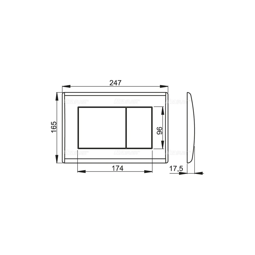 Кнопка смыва AlcaPlast-M271 (2)