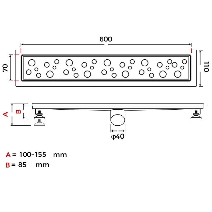 Душевой трап (комбинированный затвор) Gappo G86007-2 (2)