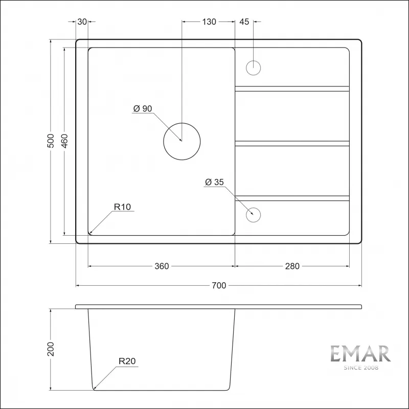 Мойка Emar EMQ-1700.Q Оникс (4)