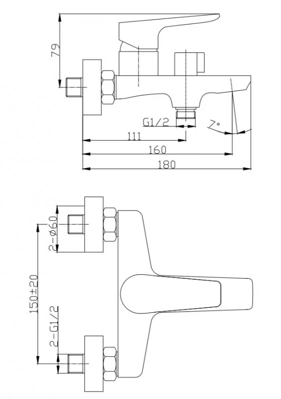 Смеситель BelBagno ANCONA-VAS-CRM (2)