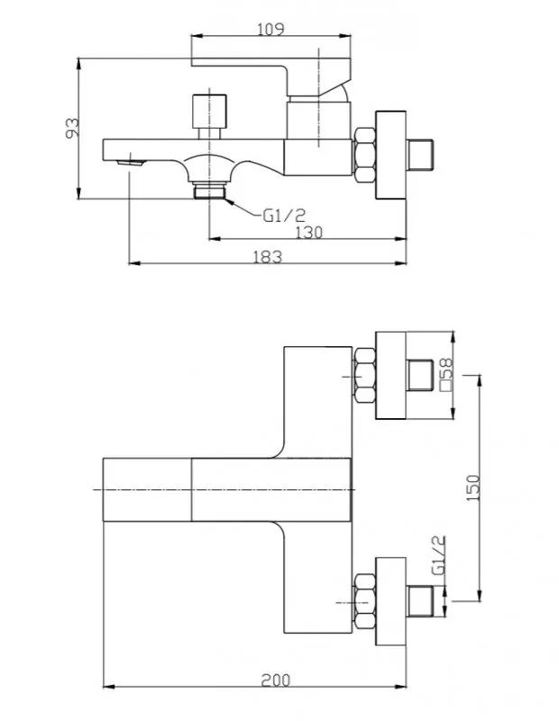 Смеситель для ванны и душа BelBagno ROMANO ROM-VAS-CRM (4)