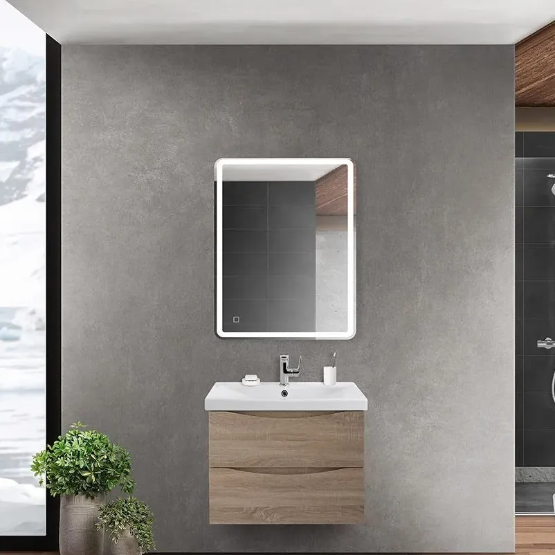 Тумба с раковиной BelBagno MARINO [60, Rovere Bianco, Матовая, MARINO-CER-600-2C-SO-WO-P]