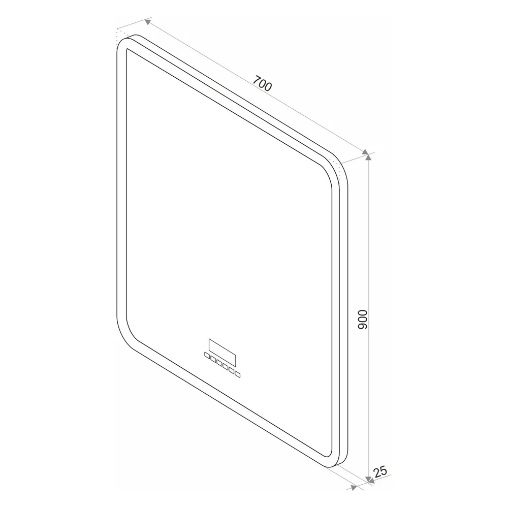 Зеркало Calypso-Glamour Led 700x900 с подогревом (4)