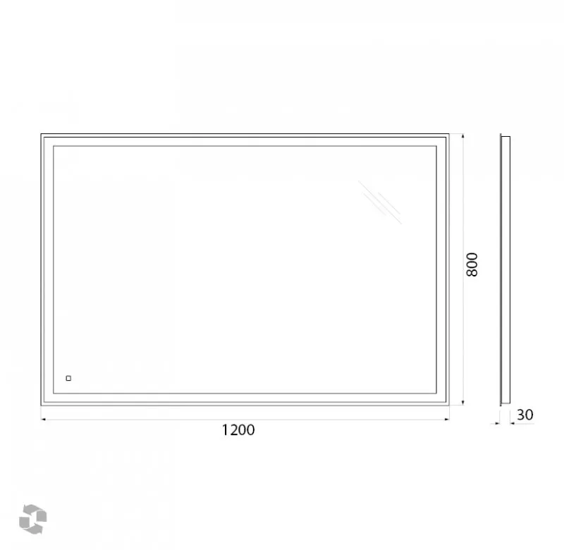 Зеркало BelBagno SPC-GRT-1200-800-LED-TCH (4)