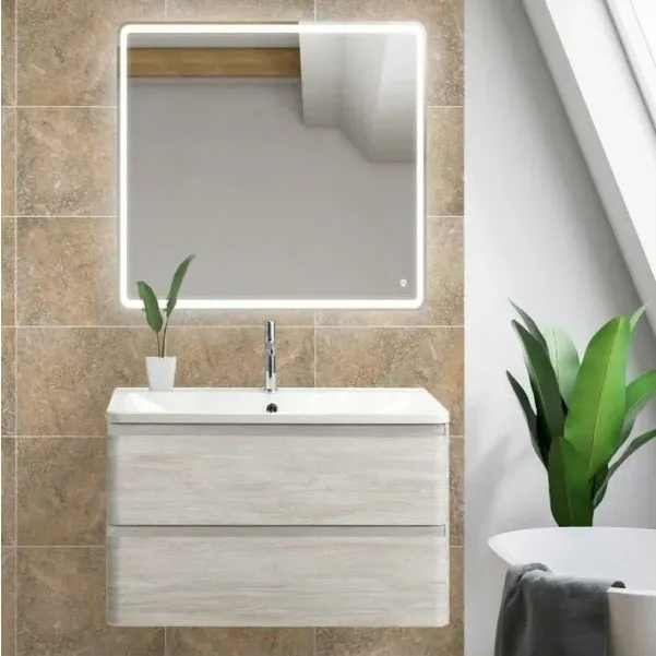 Тумба с раковиной BelBagno Albano [80, Rovere Vintage Bianco, Матовая, ALBANO-800-2C-SO-RVB]