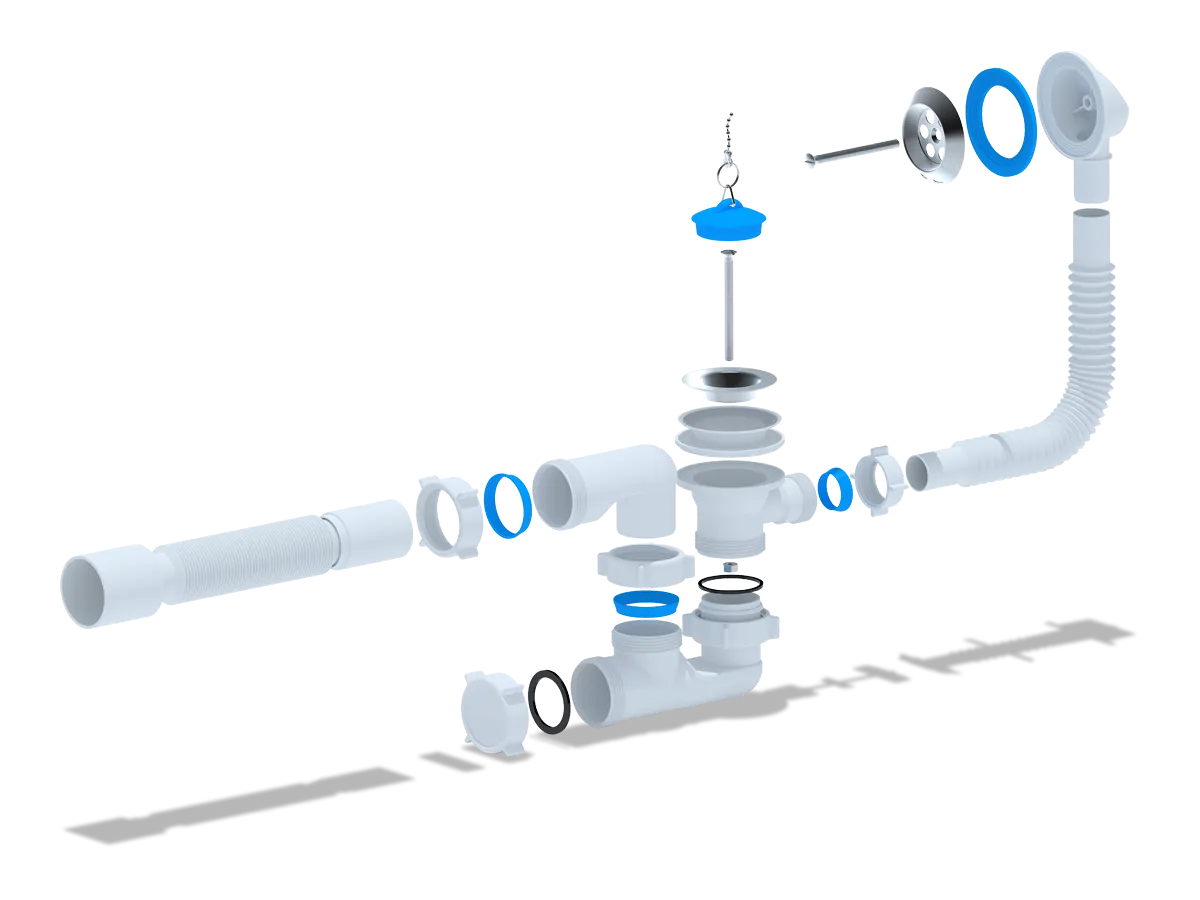 Сифон для ванны Е255 (Ani Plast) - 2