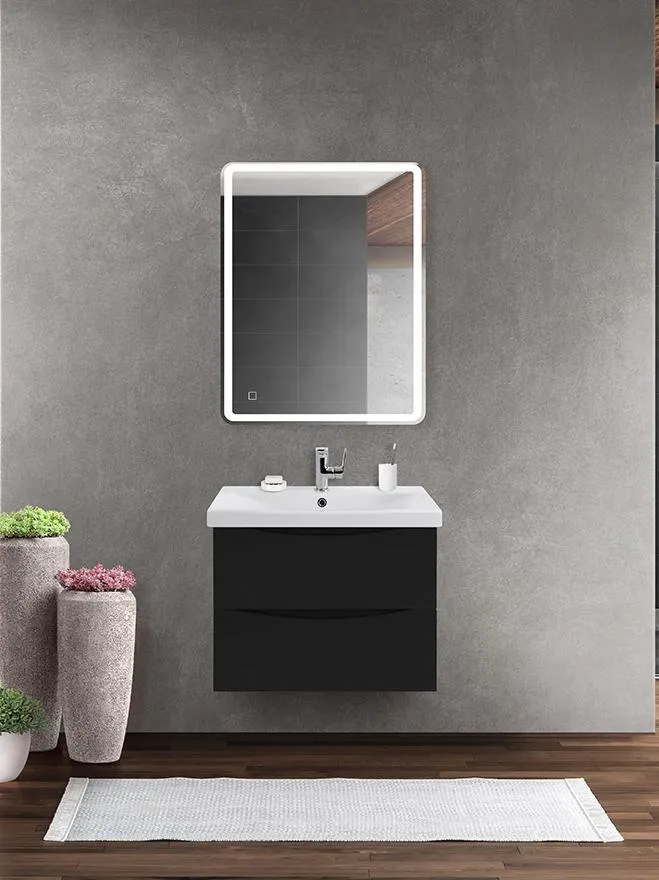 Раковина BelBagno MARINO-CER-600-2C-SO-NL-P Nero Lucido (3)