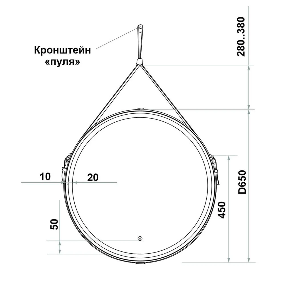 Зеркало Calypso Millenium Led Brown D-650 (4)