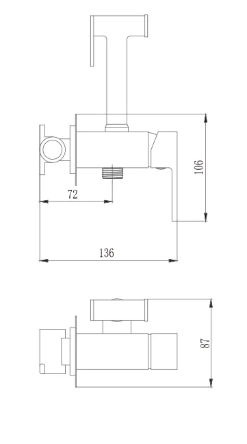 Смеситель с гигиеническим душем Haiba-HB5511 (2)