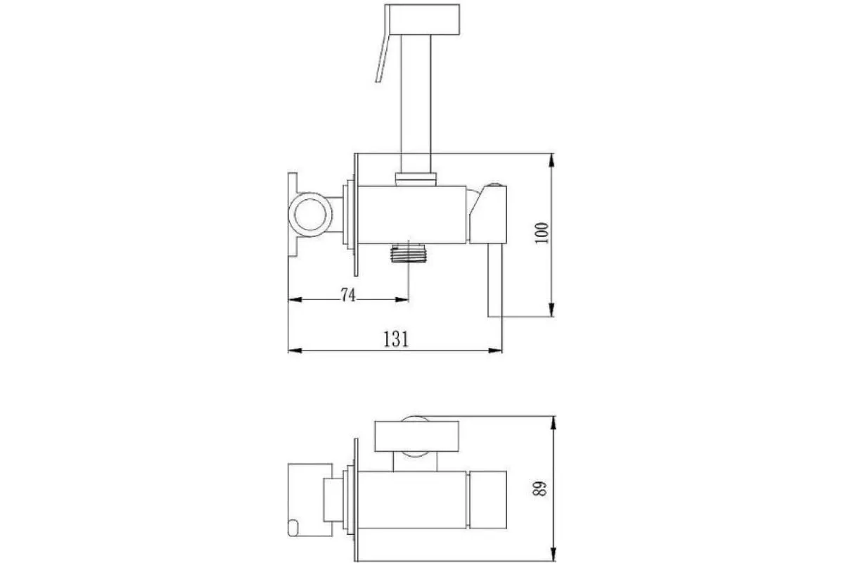 Смеситель с гигиеническим душем Haiba-HB5512-7 (2)