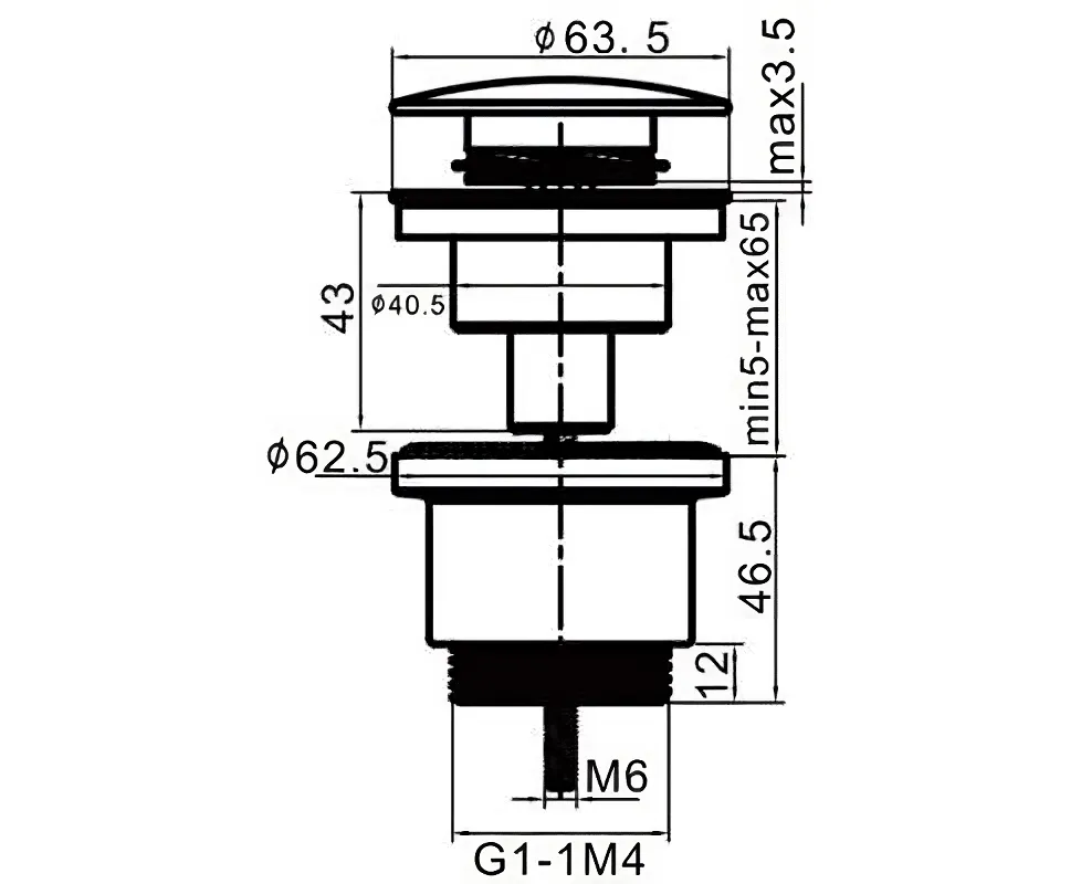 Донный клапан Frap F62-3 Золото (2)