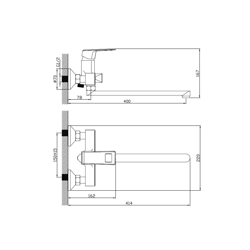 Смеситель Diadonna-D87-222114W (2)