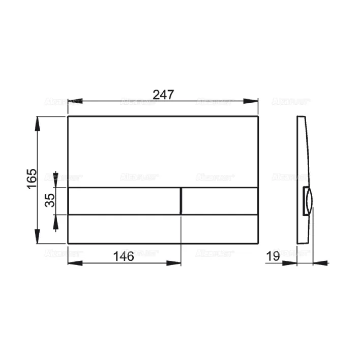 Кнопка AlcaPlast-M1710 (2)