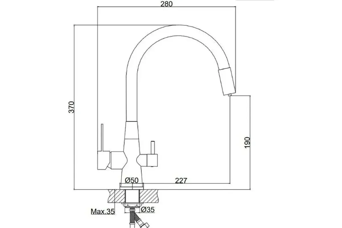 Смеситель для кухни Haiba-HB76858-8 (2)