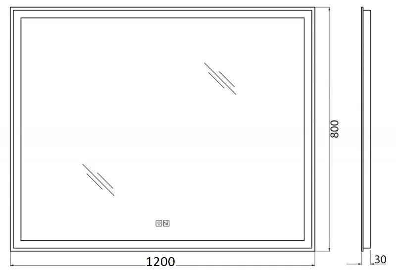 Зеркало BelBagno SPC-GRT-1200-800-LED-TCH-WARM (3)