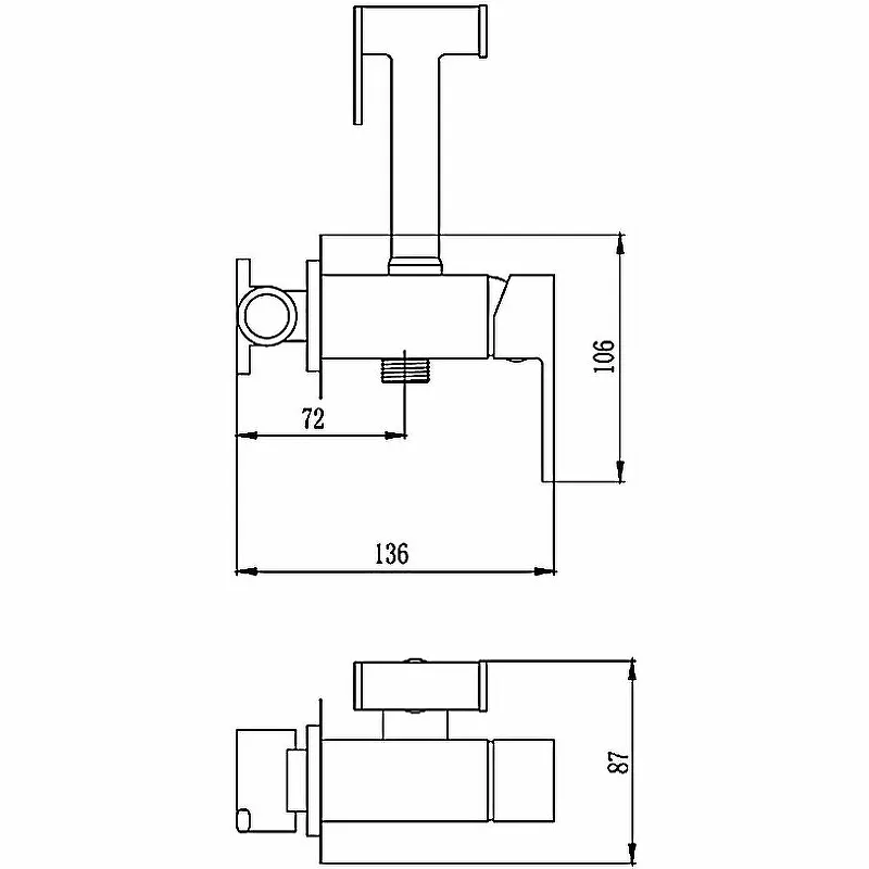 Смеситель с гигиеническим душем Haiba-HB5511-7 (3)